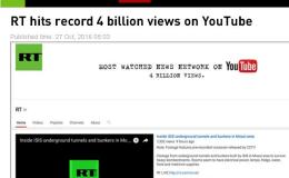~ Russian TV reaches 4 billion views on YouTube, 3 times more than Euronews and 7 times than BBC !!